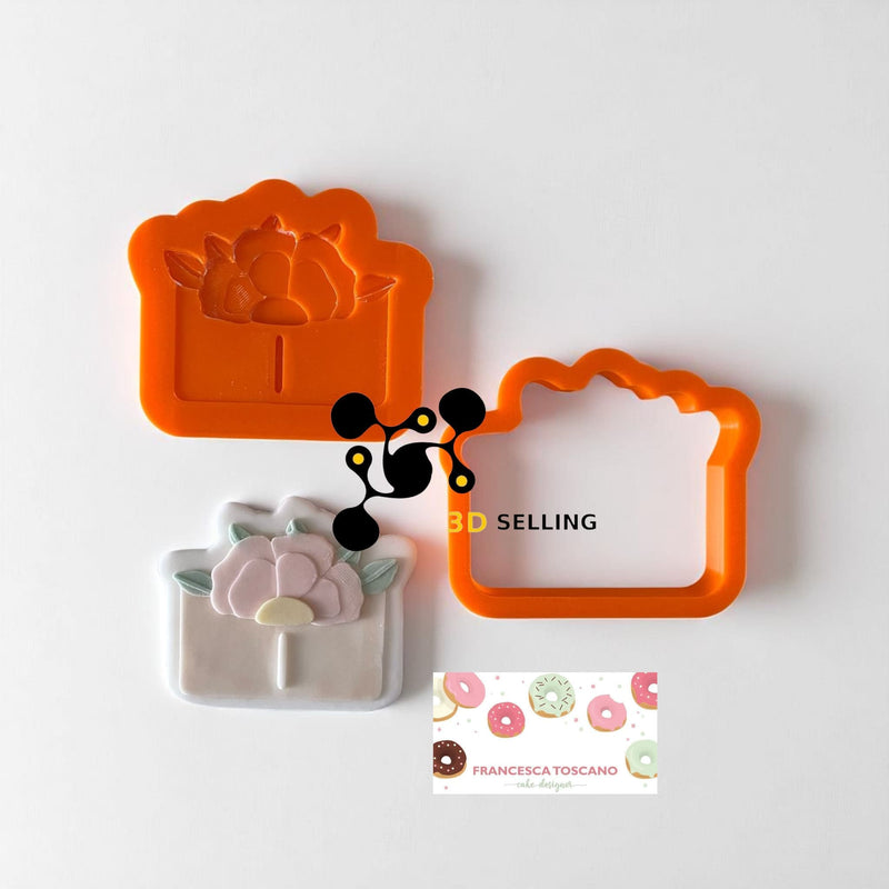 Segnaposto con fiori in 3D 8cm - 3d Selling