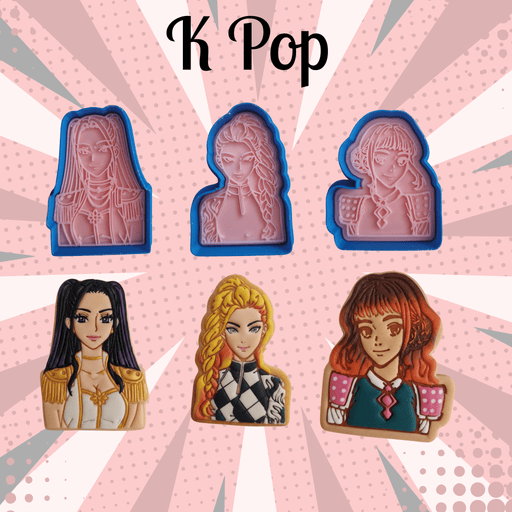 SELLING3D Casa, arredamento e bricolage:Articoli per cucina e bar:Accessori per pasticceria:Altro accessori per pasticceria Set 3 pezzi Pop Demon hunt Mod2 8cm