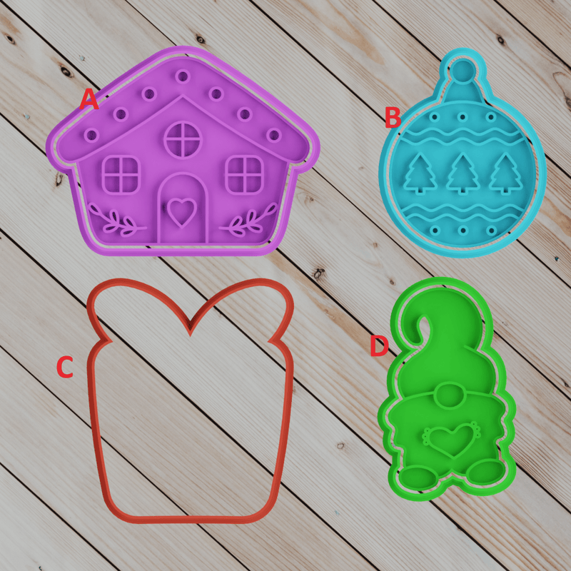 Set di Natale 4 pezzi 8cm mod11 - 3d Selling