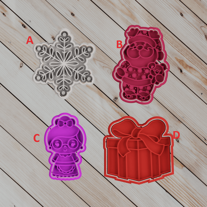 Set di Natale 4 pezzi 8cm Mod7 - 3d Selling