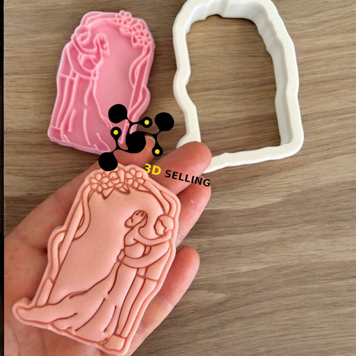 Selling3D Casa, arredamento e bricolage:Articoli per cucina e bar:Accessori per pasticceria:Altro accessori per pasticceria Sposi Abbracciati 9cm