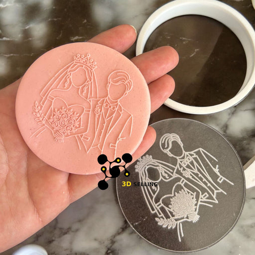 SELLING3D Casa, arredamento e bricolage:Articoli per cucina e bar:Accessori per pasticceria:Altro accessori per pasticceria Sposi stampo in rilievo