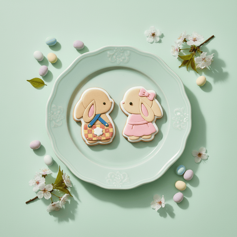 SELLING3D Casa, arredamento e bricolage:Articoli per cucina e bar:Accessori per pasticceria:Altro accessori per pasticceria Stampi coppia coniglietti Mod2 – Cutter  3D Pasqua