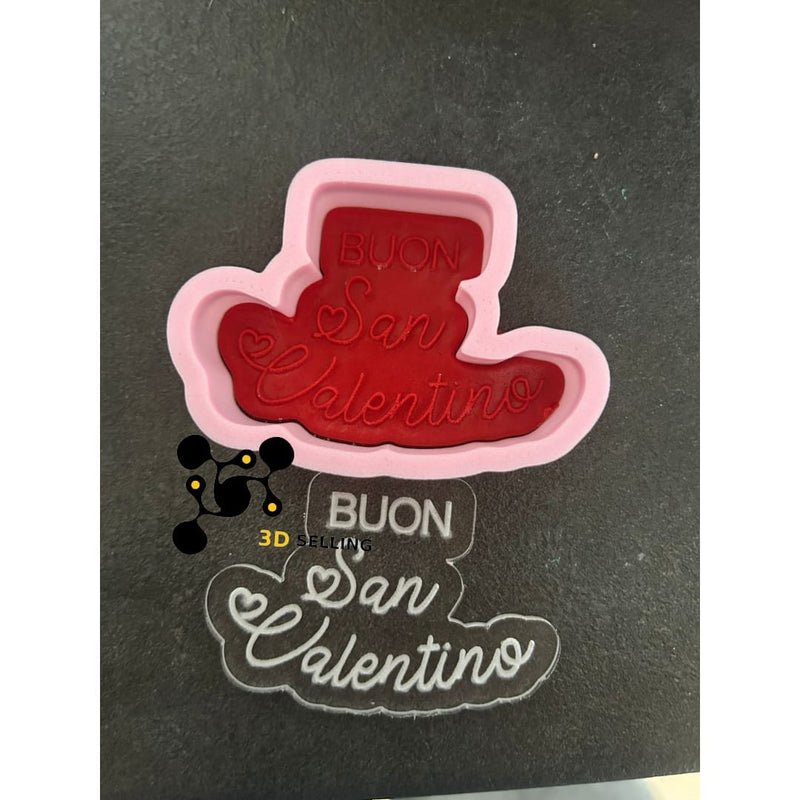 Stampo in acrilico + cutter Buon San Valentino - 3d Selling