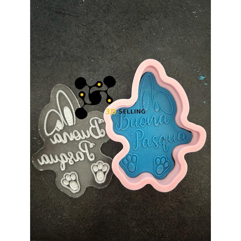 Stampo in acrilico + cutter Buona Pasqua - 3d Selling