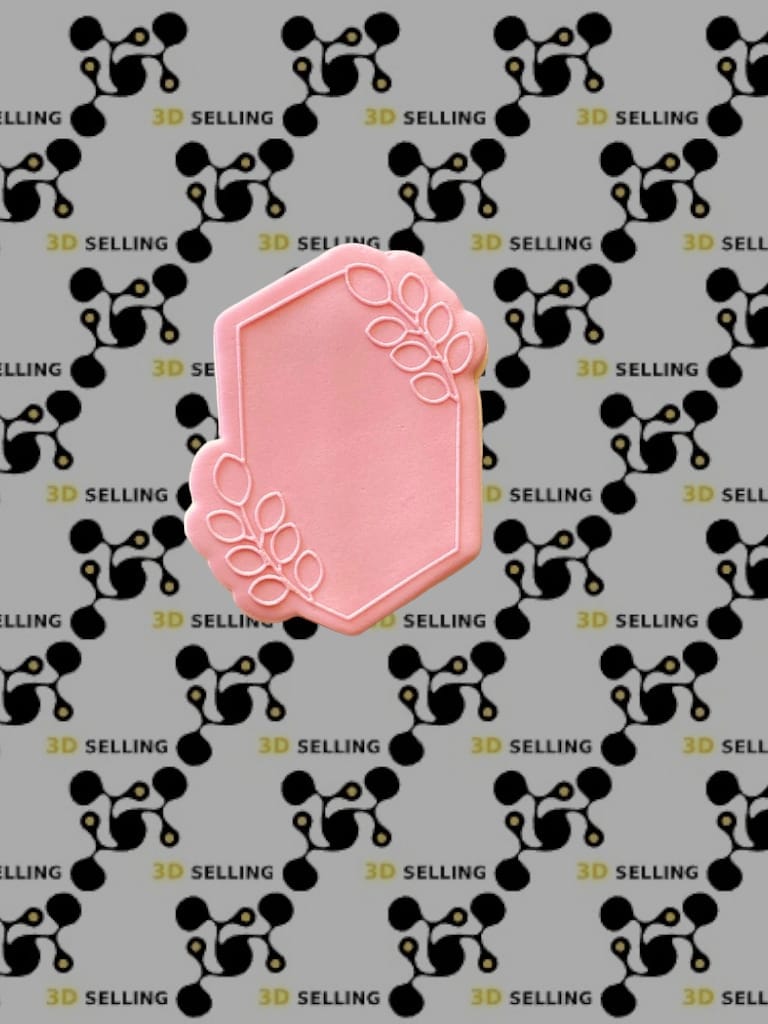 Stampo in acrilico + cutter Cornice con foglie - 3d Selling