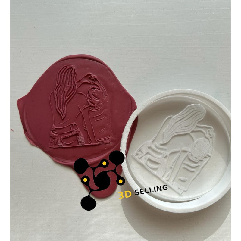 Stampo in acrilico + cutter Mamma con bimbo - 3d Selling