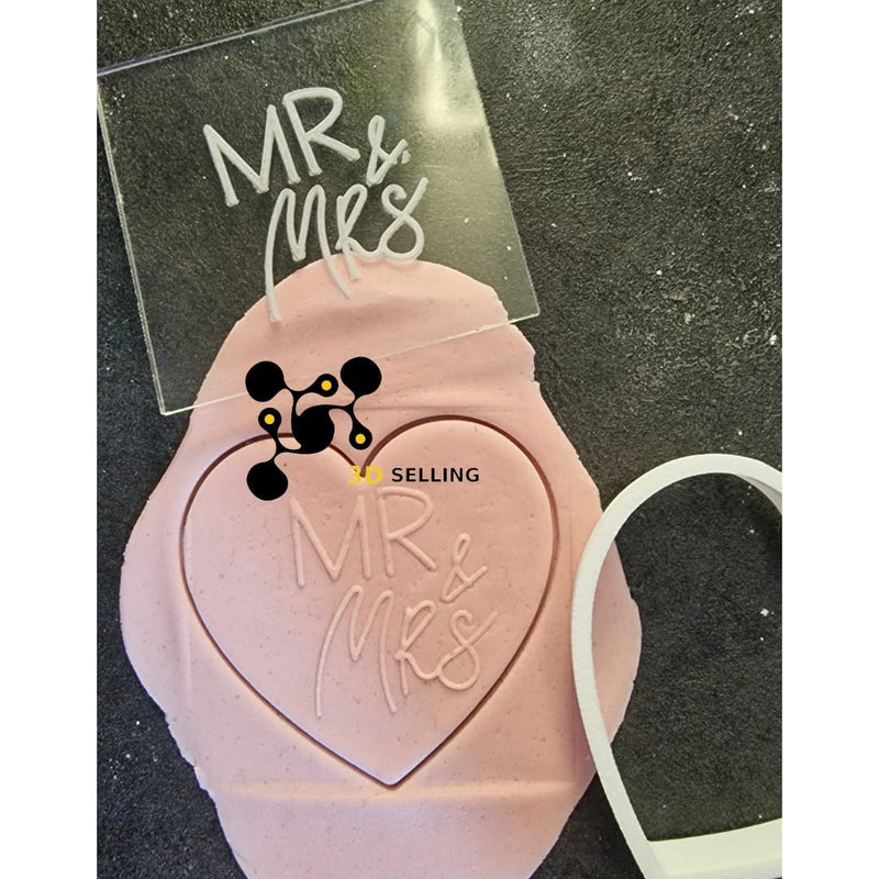 Stampo in acrilico + cutter MR & MRS - 3d Selling