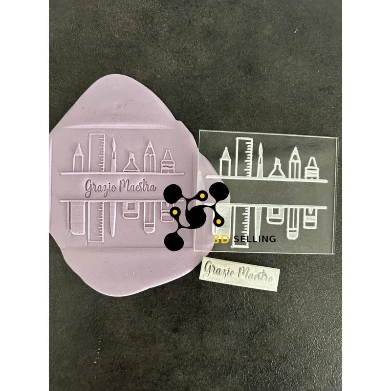 Stampo in acrilico tema scuola 9cm - 3d Selling