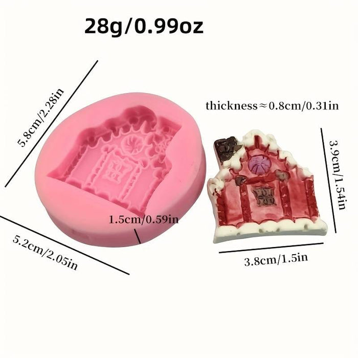 Selling3D Casa, arredamento e bricolage:Articoli per cucina e bar:Accessori per pasticceria:Altro accessori per pasticceria Stampo in silicone casetta Natalizia