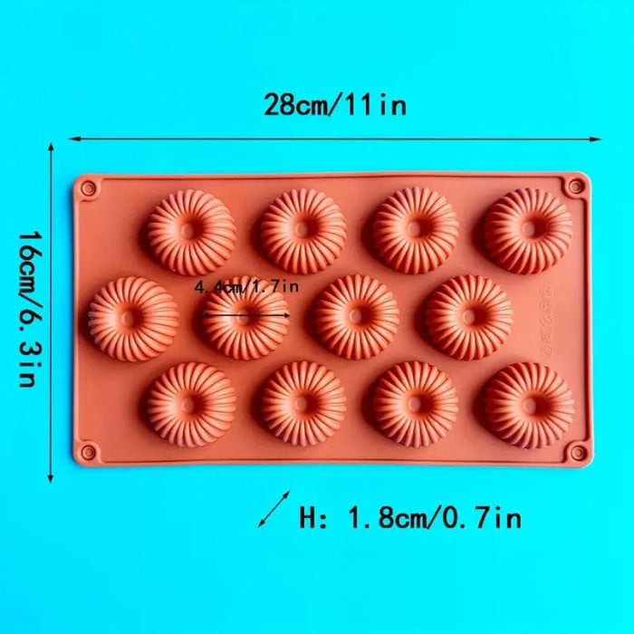 Selling3D Casa, arredamento e bricolage:Articoli per cucina e bar:Accessori per pasticceria:Altro accessori per pasticceria Stampo in silicone ciambelle Rolly 13cm