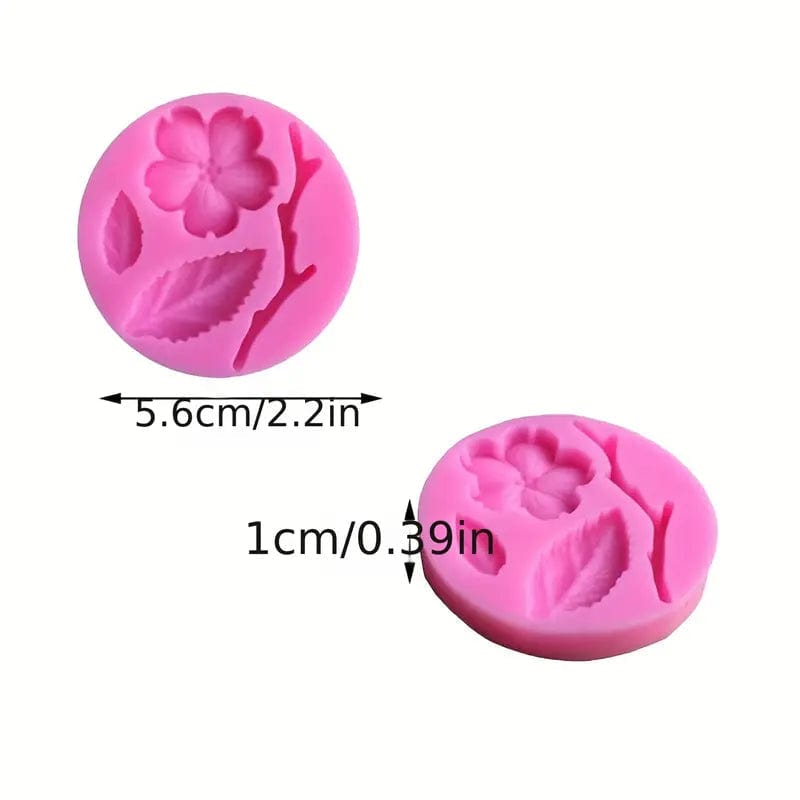 Stampo in silicone fiore rametto e foglia - 3d Selling