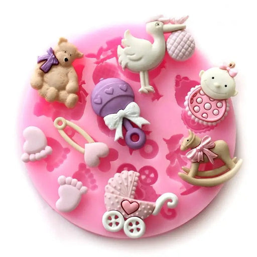 Selling3D Casa, arredamento e bricolage:Articoli per cucina e bar:Accessori per pasticceria:Altro accessori per pasticceria Stampo in silicone ides baby shower