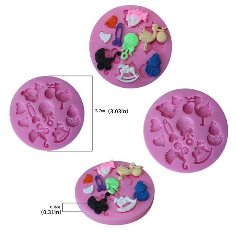 Stampo in silicone ides baby shower - 3d Selling