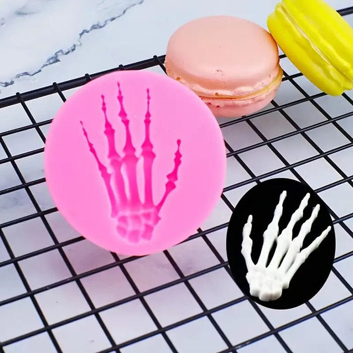 Selling3D Casa, arredamento e bricolage:Articoli per cucina e bar:Accessori per pasticceria:Altro accessori per pasticceria Stampo in silicone mano teschio di Halloween