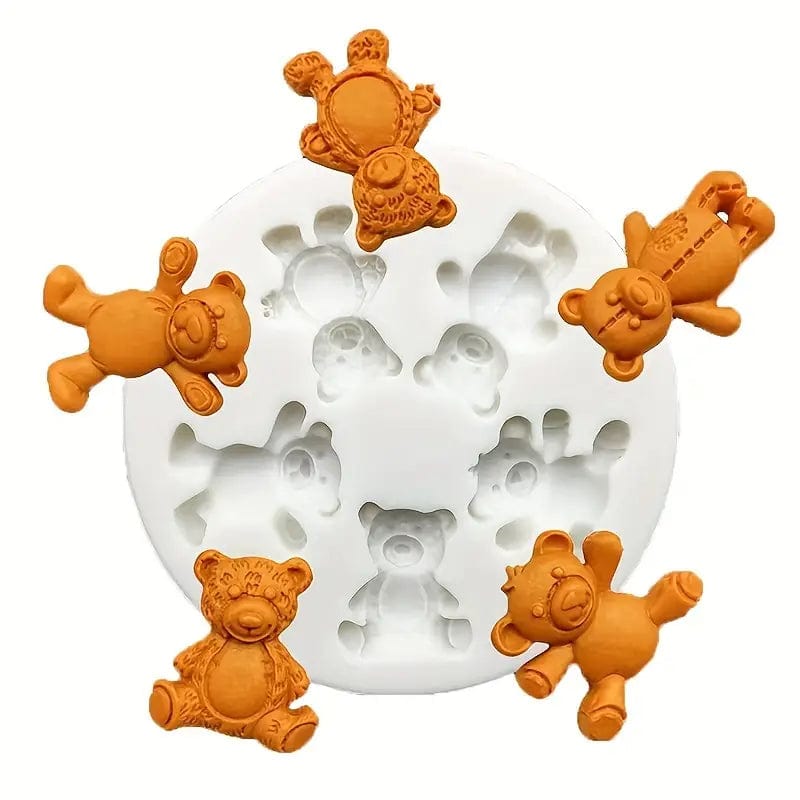 Stampo in silicone set 5 orsetti - 3d Selling