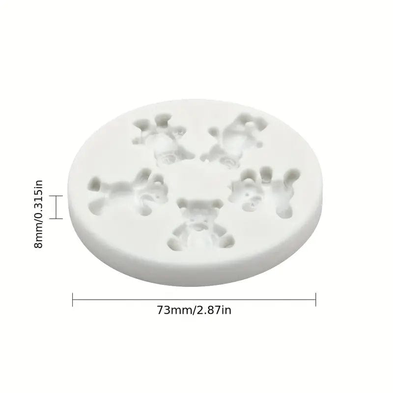 Stampo in silicone set 5 orsetti - 3d Selling