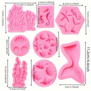 Stampo in silicone tema marino - 3d Selling