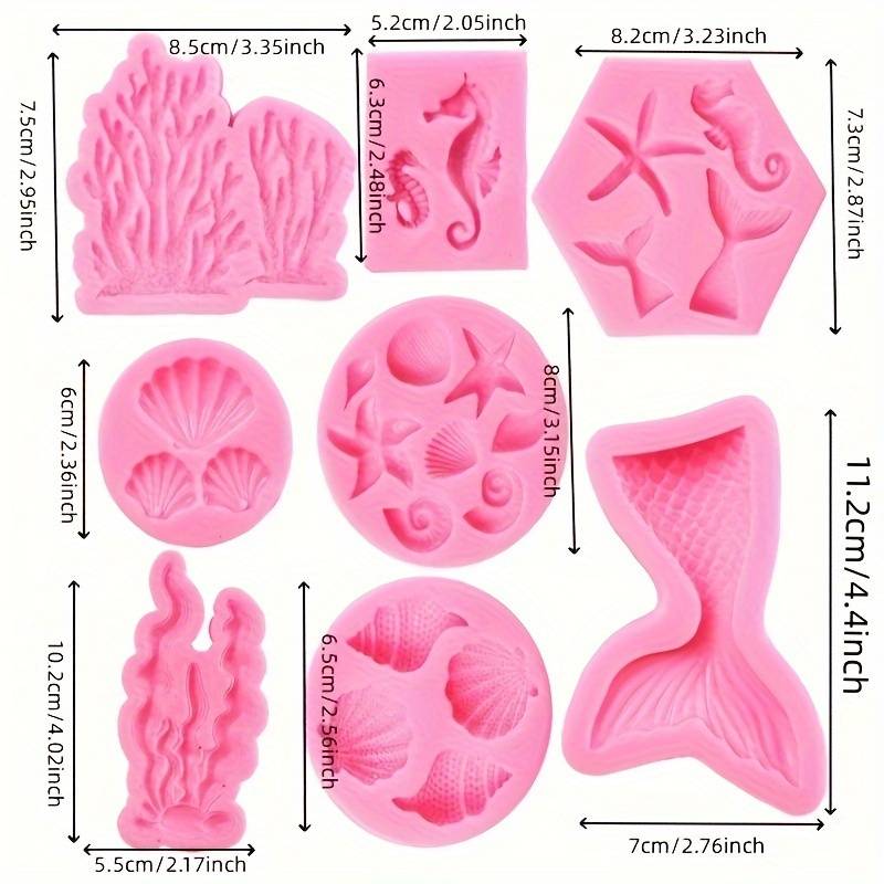 Stampo in silicone tema marino - 3d Selling