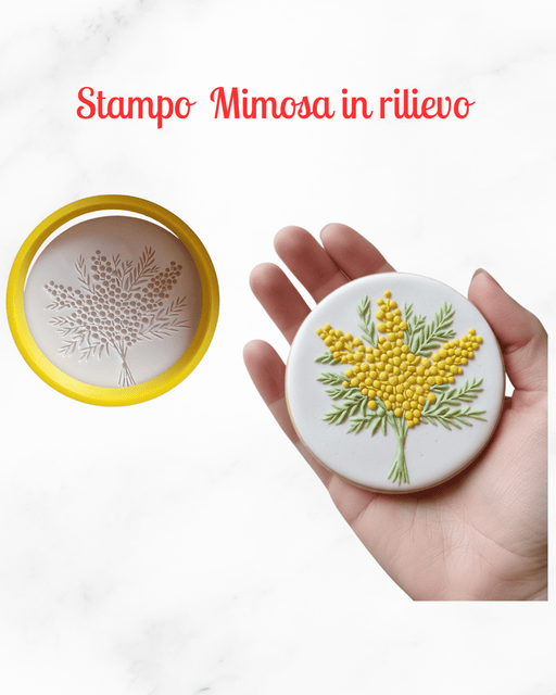 SELLING3D Casa, arredamento e bricolage:Articoli per cucina e bar:Accessori per pasticceria:Altro accessori per pasticceria Stampo Mimosa in rilievo