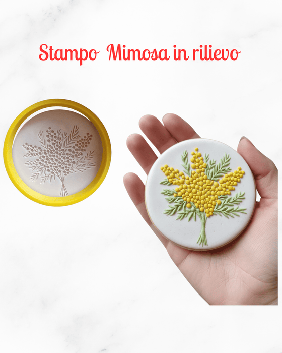 SELLING3D Casa, arredamento e bricolage:Articoli per cucina e bar:Accessori per pasticceria:Altro accessori per pasticceria Stampo Mimosa in rilievo