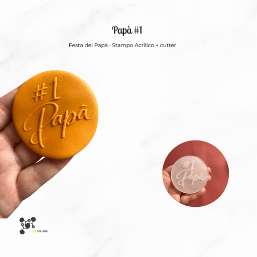 SELLING3D Casa, arredamento e bricolage:Articoli per cucina e bar:Accessori per pasticceria:Altro accessori per pasticceria Stampo per biscotti Papà #1