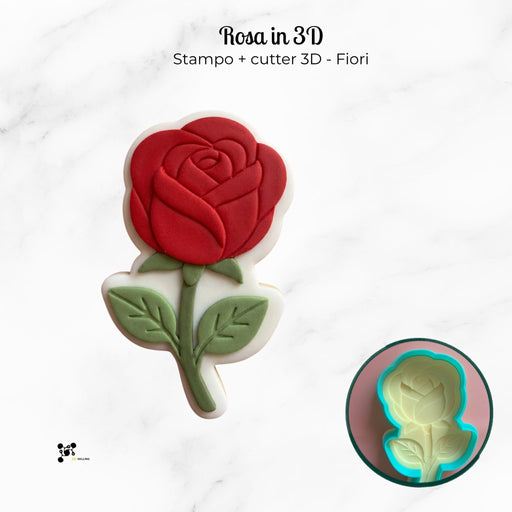 SELLING3D Casa, arredamento e bricolage:Articoli per cucina e bar:Accessori per pasticceria:Altro accessori per pasticceria Stampo Rosa – Cutter  3D