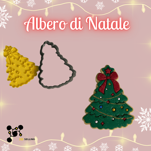 SELLING3D Casa, arredamento e bricolage:Articoli per cucina e bar:Accessori per pasticceria:Altro accessori per pasticceria Tagliabiscotti Albero di Natale ad Incisione