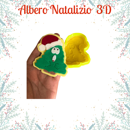 SELLING3D Casa, arredamento e bricolage:Articoli per cucina e bar:Accessori per pasticceria:Altro accessori per pasticceria Tagliabiscotti Albero Natalizio 3D – Stampo per Biscotti Decorati di Natale 8cm