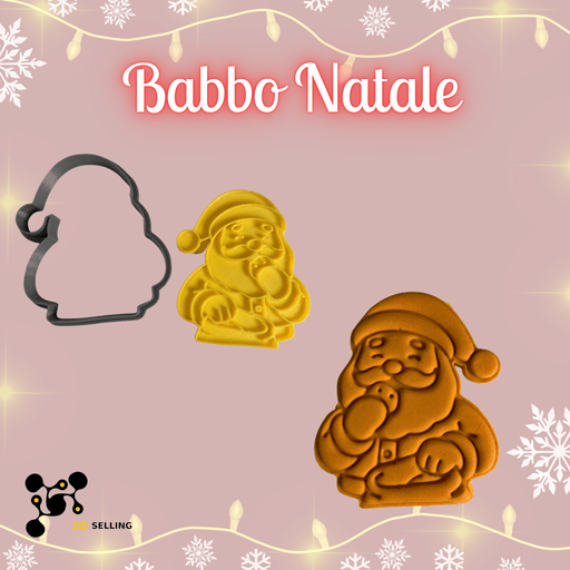 SELLING3D Casa, arredamento e bricolage:Articoli per cucina e bar:Accessori per pasticceria:Altro accessori per pasticceria Tagliabiscotti Babbo Natale ad Incisione