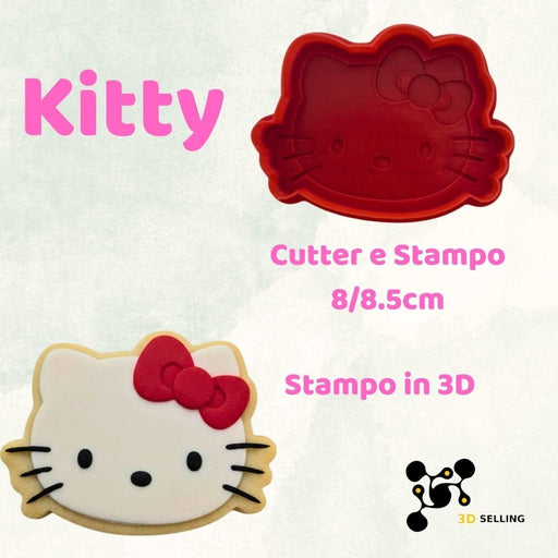 SELLING3D Casa, arredamento e bricolage:Articoli per cucina e bar:Accessori per pasticceria:Altro accessori per pasticceria Tagliabiscotti Kawaii Gattina – Stampo biscotti 3D