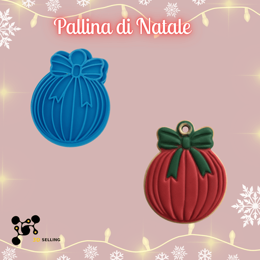 SELLING3D Casa, arredamento e bricolage:Articoli per cucina e bar:Accessori per pasticceria:Altro accessori per pasticceria Tagliabiscotti Pallina di Natale ad Incisione
