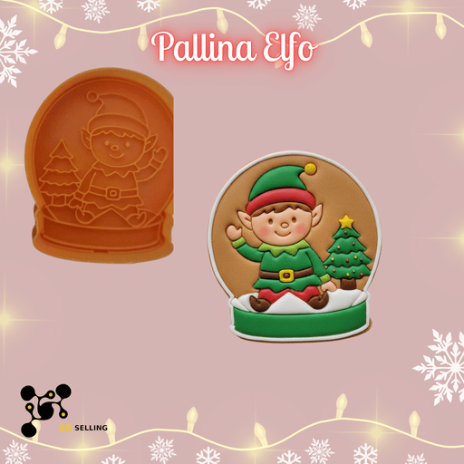 SELLING3D Casa, arredamento e bricolage:Articoli per cucina e bar:Accessori per pasticceria:Altro accessori per pasticceria Tagliabiscotti Pallina Elfo ad Incisione