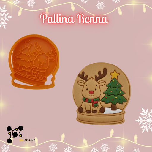 SELLING3D Casa, arredamento e bricolage:Articoli per cucina e bar:Accessori per pasticceria:Altro accessori per pasticceria Tagliabiscotti Pallina Renna ad Incisione