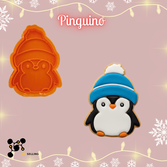 SELLING3D Casa, arredamento e bricolage:Articoli per cucina e bar:Accessori per pasticceria:Altro accessori per pasticceria Tagliabiscotti Pinguino ad Incisione