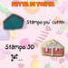 SELLING3D Casa, arredamento e bricolage:Articoli per cucina e bar:Accessori per pasticceria:Altro accessori per pasticceria Tagliabiscotto Fetta di Torta 3D – Stampo biscotti Candy Party