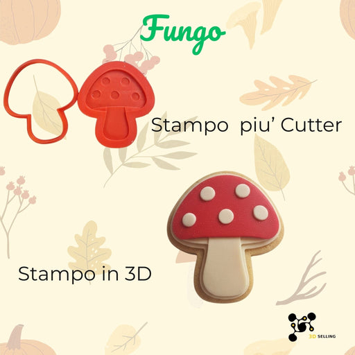 SELLING3D Casa, arredamento e bricolage:Articoli per cucina e bar:Accessori per pasticceria:Altro accessori per pasticceria Tagliabiscotto Fungo 3D 8.5cm