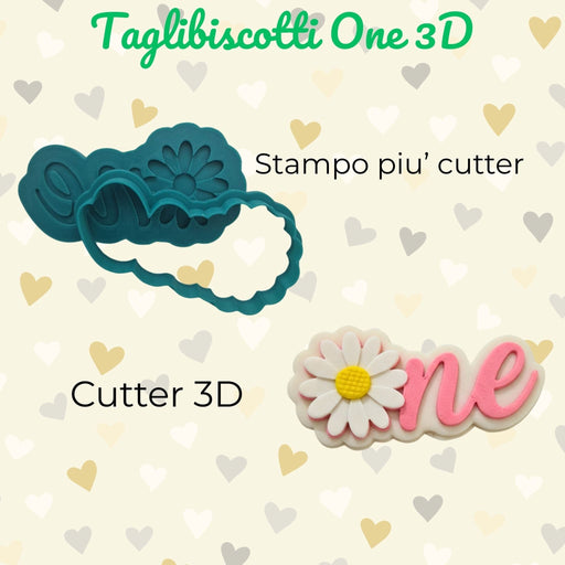 SELLING3D Casa, arredamento e bricolage:Articoli per cucina e bar:Accessori per pasticceria:Altro accessori per pasticceria Tagliabiscotto One con Margherita 3D – Stampo biscotti primo compleanno