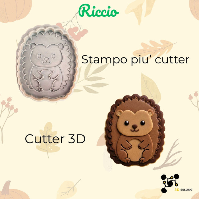 SELLING3D Casa, arredamento e bricolage:Articoli per cucina e bar:Accessori per pasticceria:Altro accessori per pasticceria Tagliabiscotto Riccio 3D