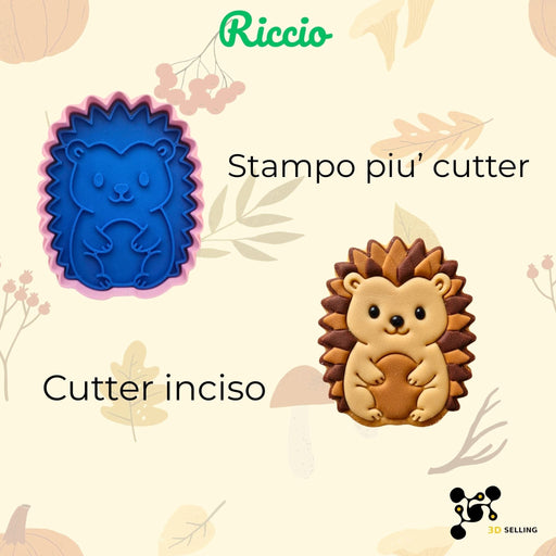 SELLING3D Casa, arredamento e bricolage:Articoli per cucina e bar:Accessori per pasticceria:Altro accessori per pasticceria Tagliabiscotto Riccio da Tè Classico – Stampo biscotti ad incisione