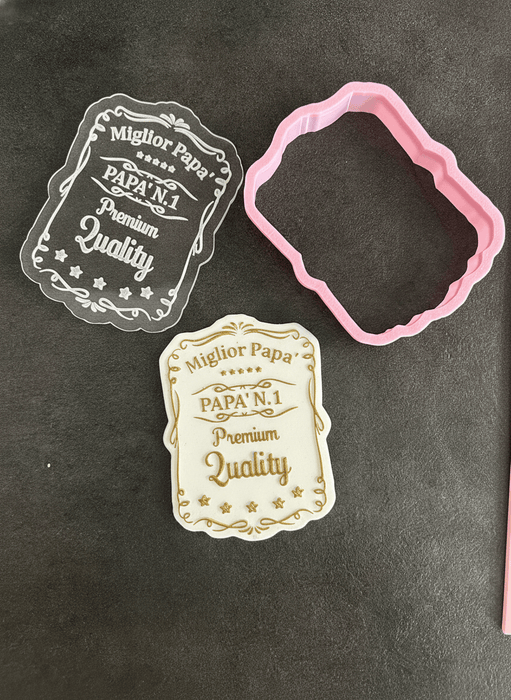 SELLING3D Casa, arredamento e bricolage:Articoli per cucina e bar:Accessori per pasticceria:Altro accessori per pasticceria Targhetta Miglior Papà in rilievo 9cm