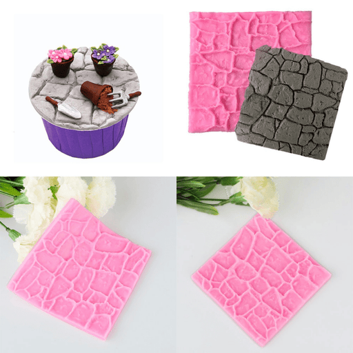 Selling3D Casa, arredamento e bricolage:Articoli per cucina e bar:Accessori per pasticceria:Altro accessori per pasticceria Texture in silicone Pietre 10*10