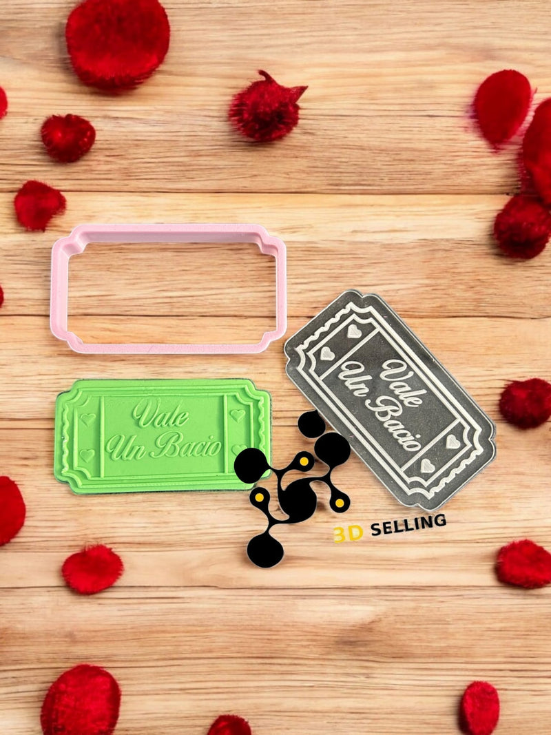 Ticket Bacio in rilievo in acrilico - 3d Selling