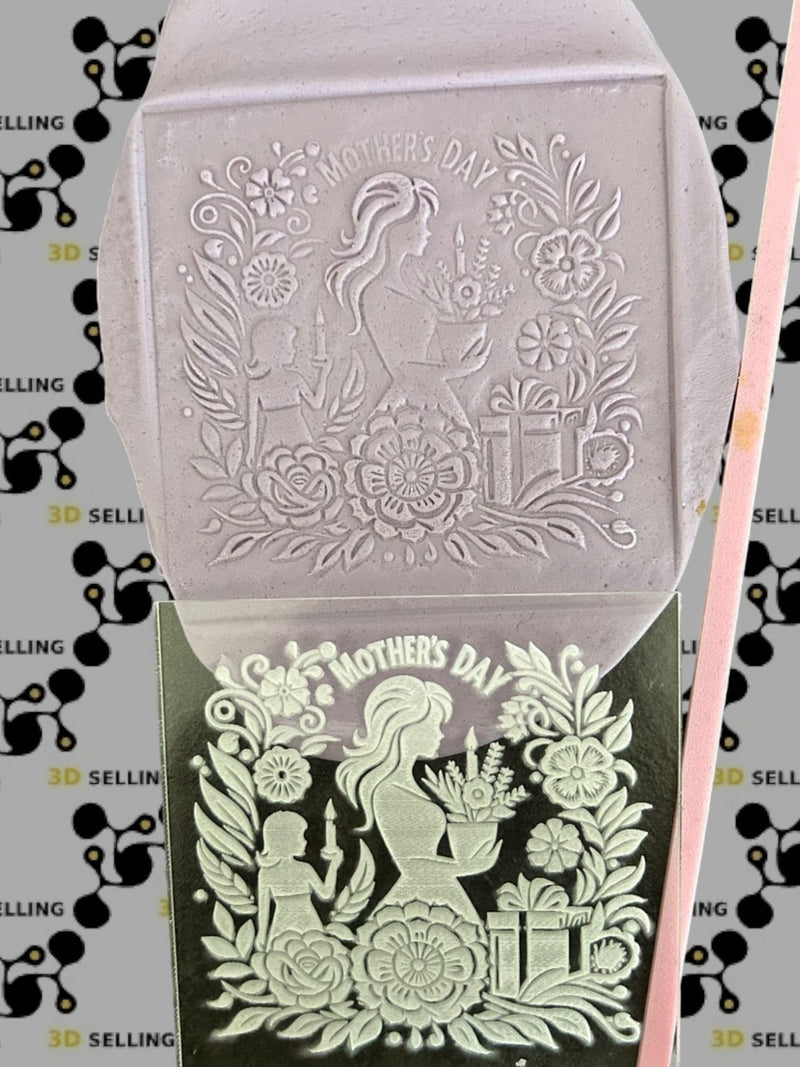 Timbro + cutter in acrilico Mamma e bimba - 3d Selling