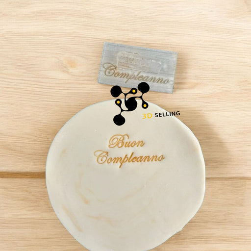 Selling3D Casa, arredamento e bricolage:Articoli per cucina e bar:Accessori per pasticceria:Altro accessori per pasticceria Timbro in acrilico Buon Compleanno