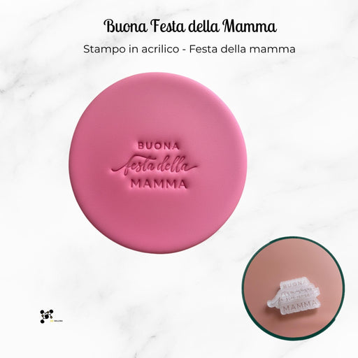 Selling3D Casa, arredamento e bricolage:Articoli per cucina e bar:Accessori per pasticceria:Altro accessori per pasticceria Timbro in acrilico superfino Auguri mamma 4.5cm