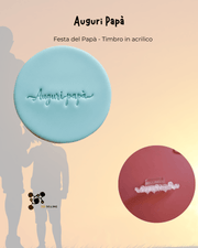 Selling3D Casa, arredamento e bricolage:Articoli per cucina e bar:Accessori per pasticceria:Altro accessori per pasticceria Timbro in acrilico superfino Festa del Papà 5cm