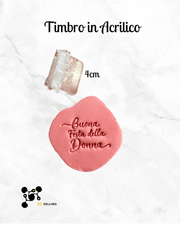 Selling3D Casa, arredamento e bricolage:Articoli per cucina e bar:Accessori per pasticceria:Altro accessori per pasticceria Timbro in acrilico superfino Festa della Donna 4cm