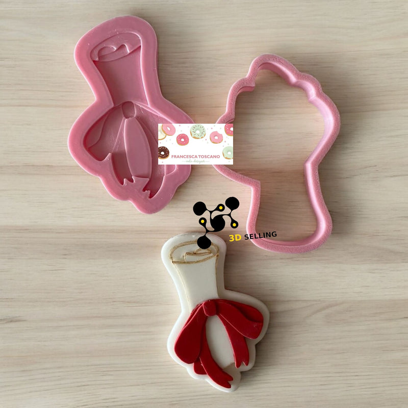 Pergamena Laurea stampo in 3D 8cm - 3d Selling