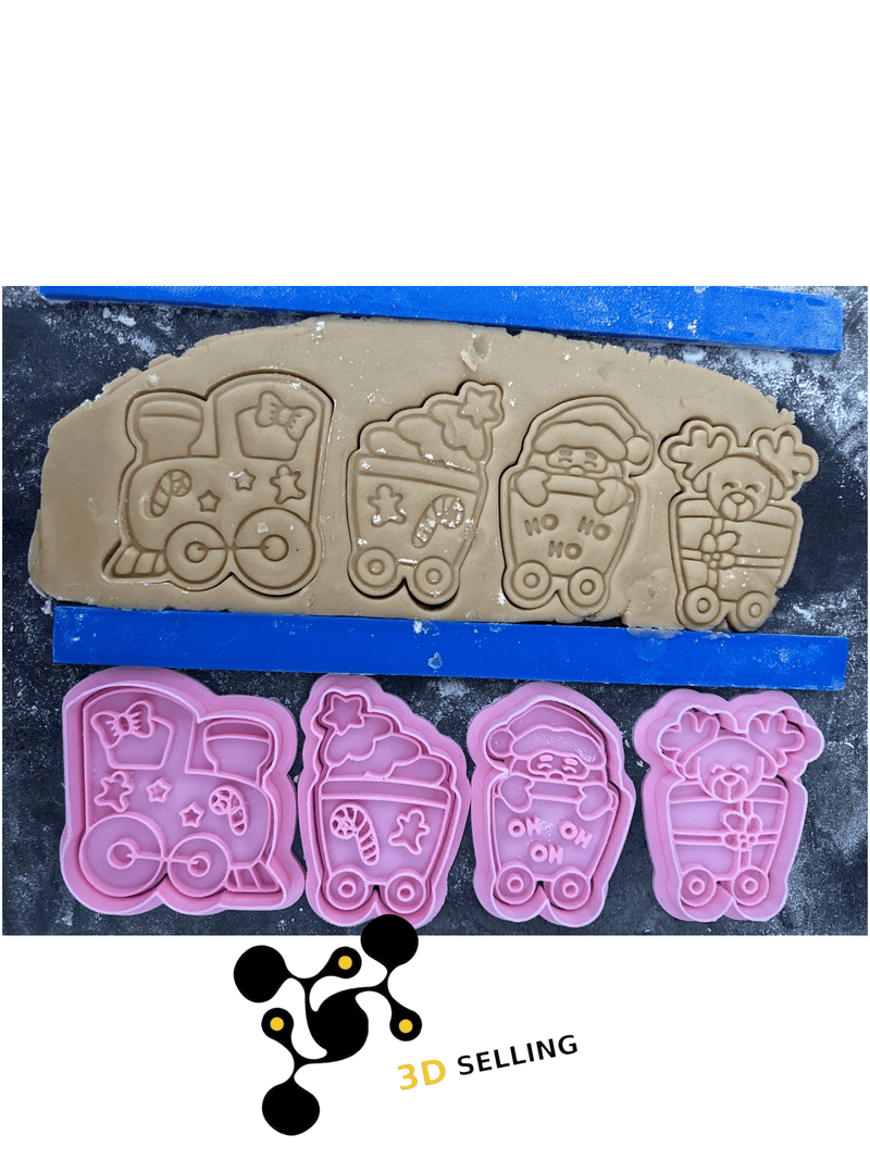 Trenino Natalizio 8cm per pezzo - 3d Selling